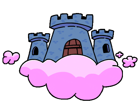 Floating Castle In The Sky Sticker by Diono
