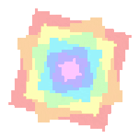 joyfuljuly pixel rainbow spin pastel Sticker