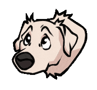 Sad Golden Retriever Sticker