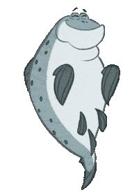 K-Citymarket happy fun fish guitar Sticker