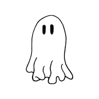 artsanddinges scary ghost buuu helloghost Sticker