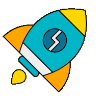 TheDareCompany flying rocket tdc raket Sticker