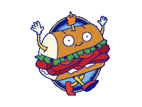 Blueplatemayo new orleans tomato mayo pickles Sticker