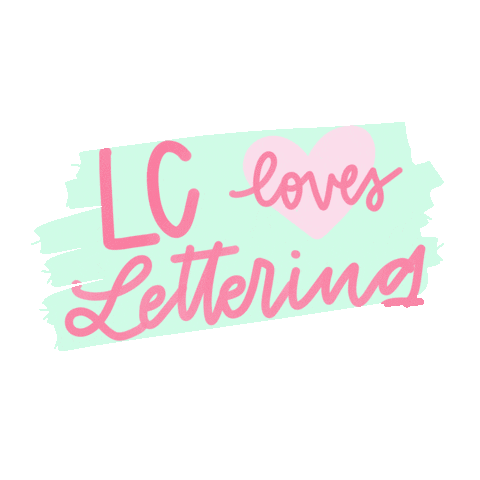 lcloveslettering logo lettering branding calligraphy Sticker