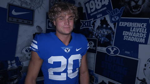 Byu Football Thumbs Up GIF by BYU Cougars
