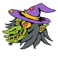 Halloween Witch Sticker by Killer Acid