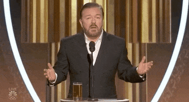 iamjestfulmeanings golden globes ricky gervais golden globes 2020 gervais GIF
