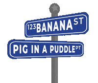 Banana Roadsign Sticker by Glennda Baker
