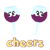 Cheers Wine Sticker by Todd Rocheford