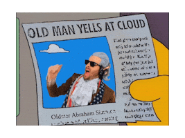 Grumpy Old Man Simpsons Meme Sticker