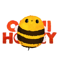 Bee Hello Sticker by Kev Lavery