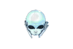 alien outer space STICKER