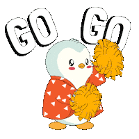 Happy Lets Go Sticker by Pudgy Penguins