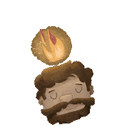 Illustration Fire Sticker