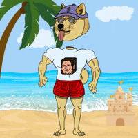 Egonauts dog beach crypto nft GIF