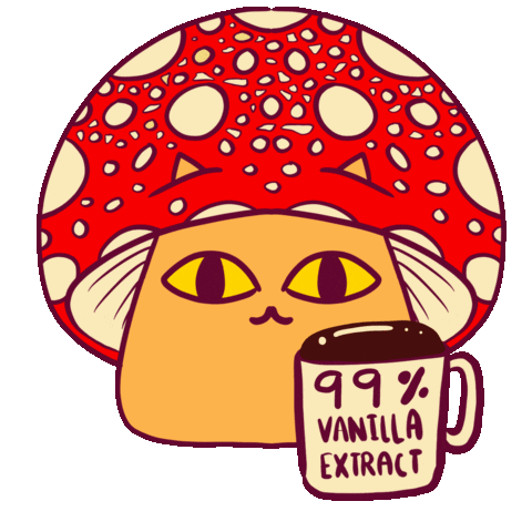Vanilla Extract Coffee Sticker by Aidadaism