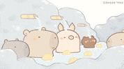 hot spring illustration GIF by BREAD TREE