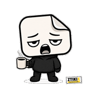 Tired Coffee Sticker by ZTIKIX