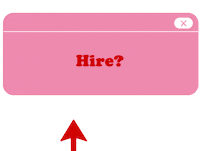 Art Hire Me Sticker