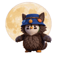Full Moon Singing Sticker by ZaddyFi