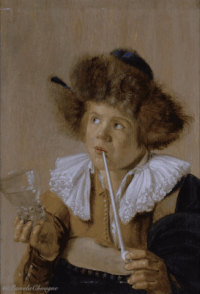 Jan Miense Molenaer A Boy Smoking A Pipe GIF