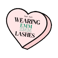 EMMBEAUTYOFFICIAL heart beauty makeup lashes Sticker