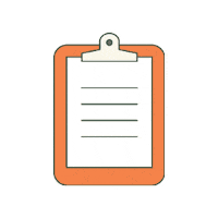 letsgostudio lets go business orange paper Sticker