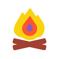 Fire Camping Sticker by Kamino vzw