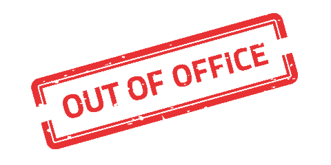 out of office work Sticker by JAMwerkt