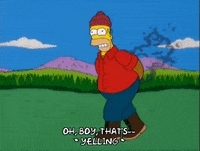 burning homer simpson GIF