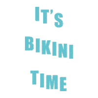 inannasw text animated bikini swimsuit Sticker