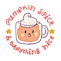 Pumpkin Spice Coffee Sticker by tulipartcafe