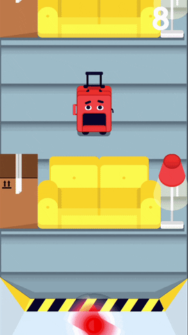 ReadyGames giphyupload jump indie game suitcase GIF