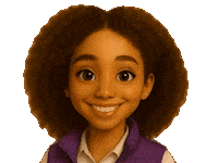 vnet_ve smile girl hi purple Sticker