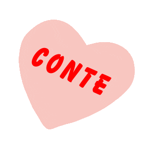 heart love Sticker by Conte
