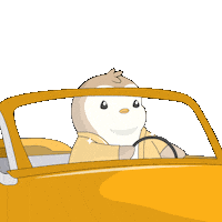 Driving Road Trip Sticker by Pudgy Penguins