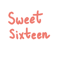 Sweet Sixteen Birthday Sticker