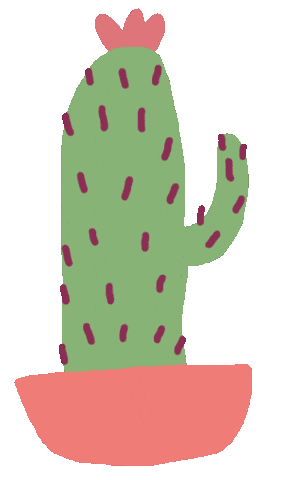 Flower Cactus Sticker by Sara Maese