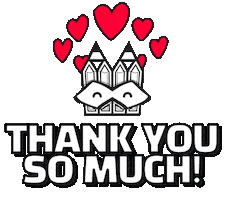 Thank You So Much Love Sticker by Stamatia Alexaki