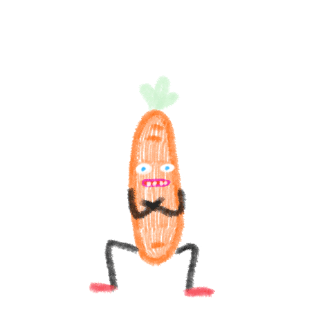 Digital art gif. A carrot is dancing around waving its hands in the air in the "No" motion. The text around it reads, "No, no, no, no, nope, no!"