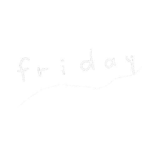 Friday 白 Sticker