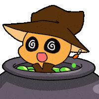 Trick Or Treat Spinning Sticker by Christophers Genie