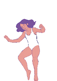 freskoprama fun girl purple jumping Sticker
