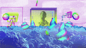 vincentbilodeau wave ocean flying clock GIF