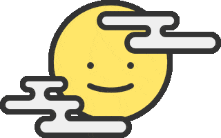 Japan Moon Sticker