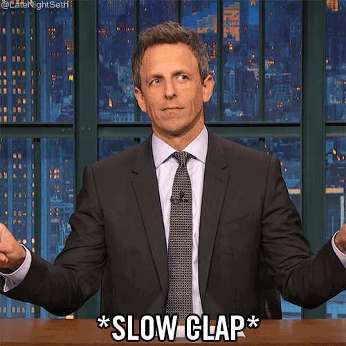 seth meyers slow clap GIF by Late Night with Seth Meyers