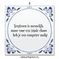 Computer Chaos Sticker by Tegelspreuken.nl