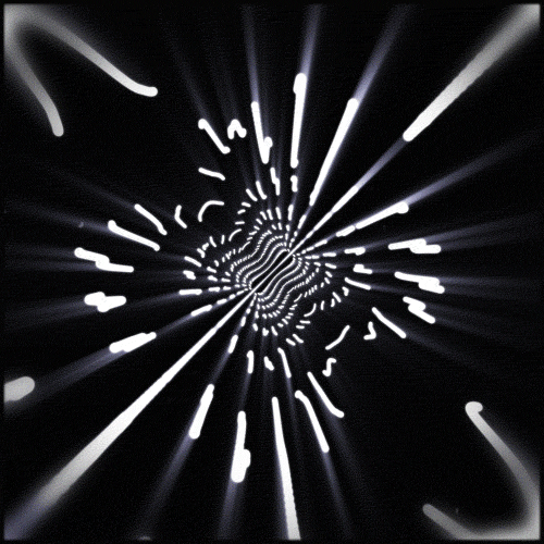 glow black and white GIF by Erica Anderson
