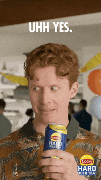 liptonhardtea reaction yes drinking alcohol GIF