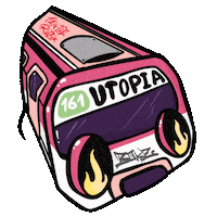 bokzgraff train zoom graffiti utopia Sticker